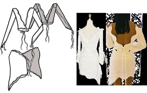 White Dress Illustration